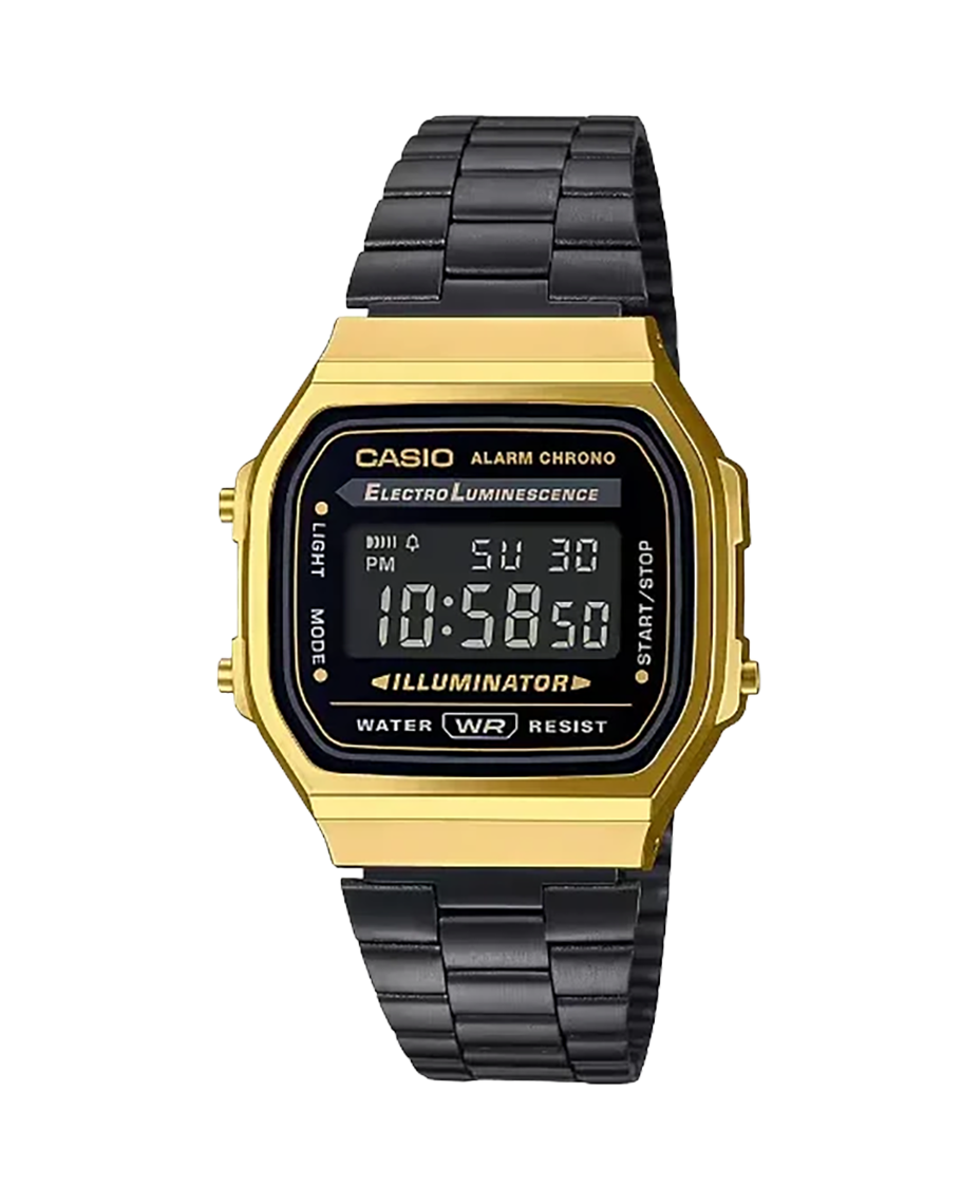 Casio Vintage A168WEGB-1BEF reloj unisex acero inoxidable digital retro años 80