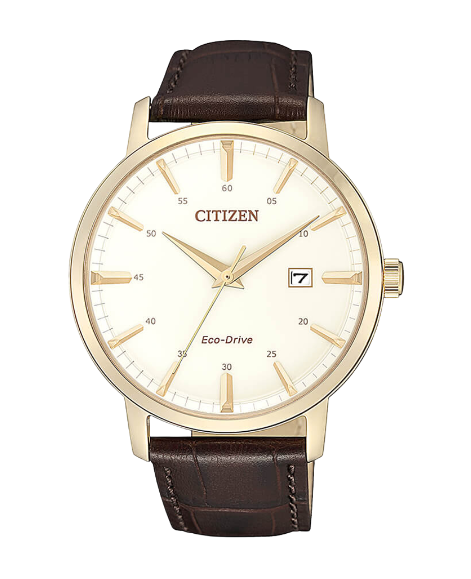 Citizen Eco-Drive BM7463-12A reloj hombre acero chapado oro esfera beige
