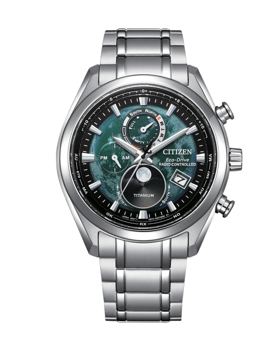 Citizen Eco-Drive BY1010-81X reloj hombre Super Titanium esfera verde