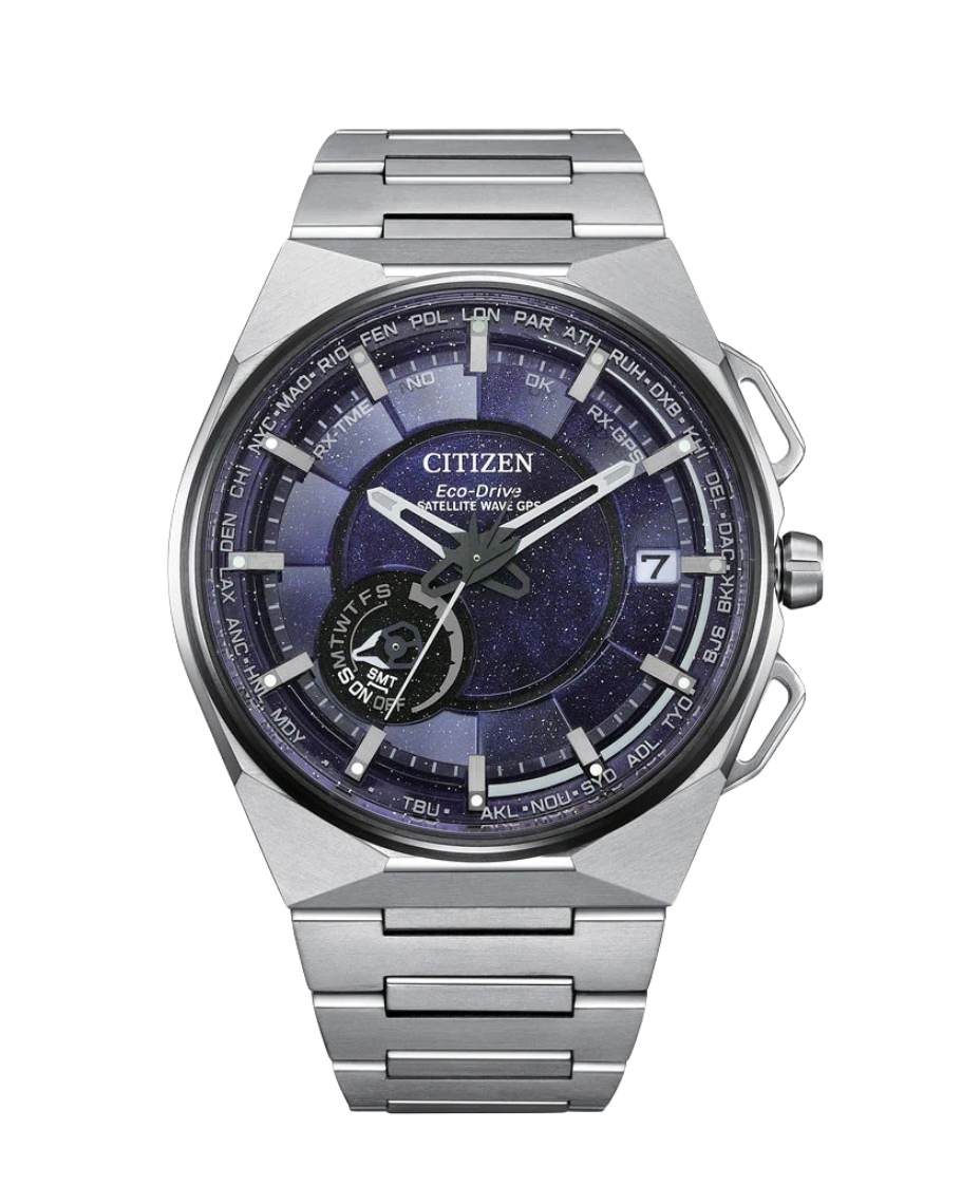 Citizen Satellite Wave CC3097-52L reloj hombre Super Titanium azul con tecnología GPS