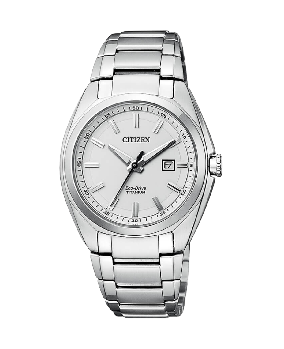 Citizen Super Titanium EW2210-53A reloj mujer titanio esfera blanca