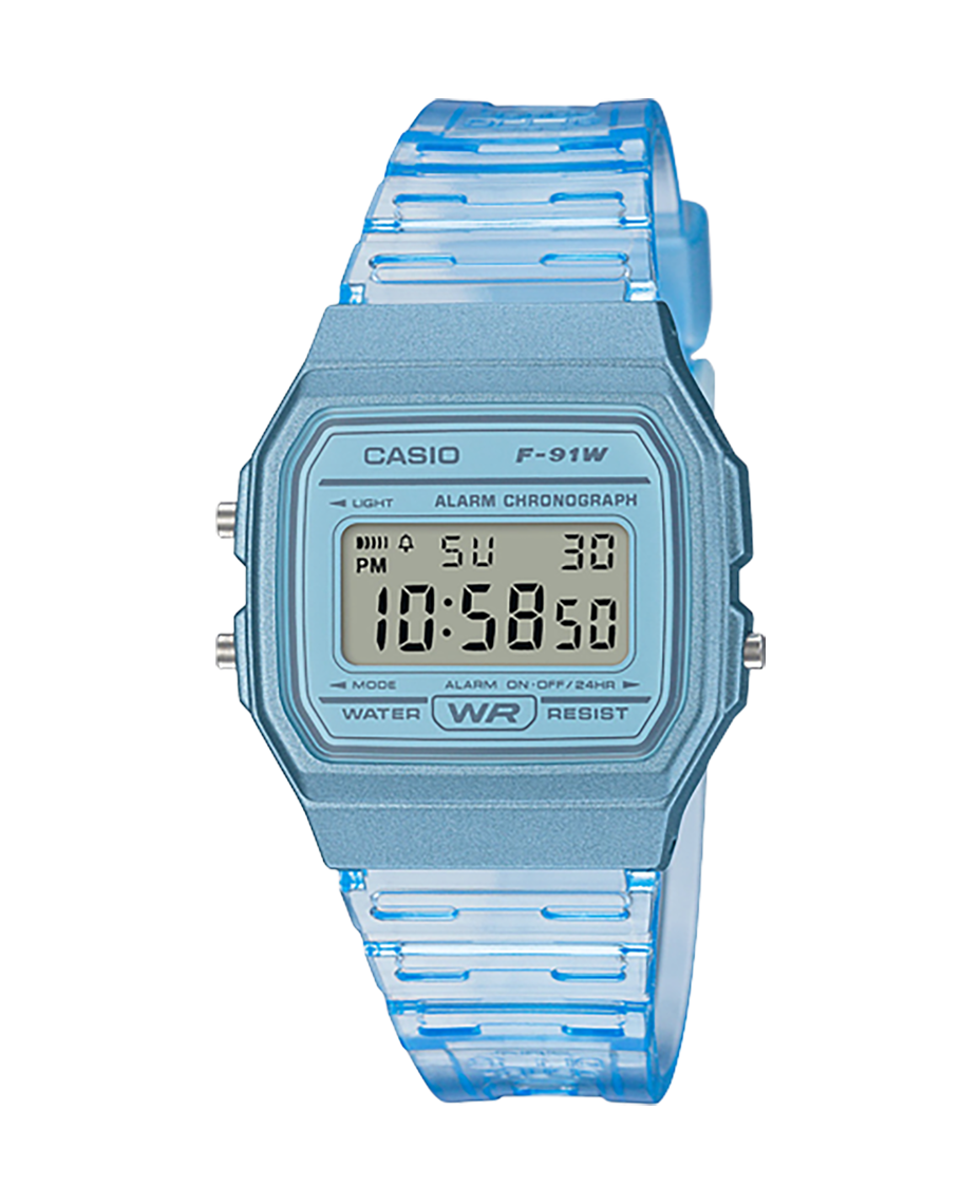 Casio Vintage F-91WS-2EF reloj unisex digital resina azul retro años 80