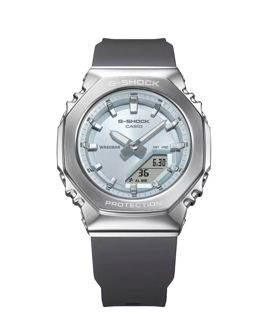 Casio G-Shock GM-S2110-2AER reloj mujer resina acero plateado resistente