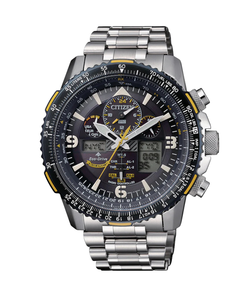 Citizen Blue Angels Eco-Drive JY8078-52L reloj hombre acero azul cronógrafo