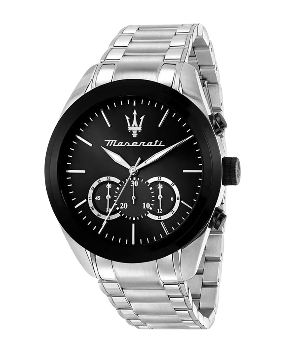 Maserati Traguardo R8873612062 reloj hombre acero cronógrafo esfera negra 45mm