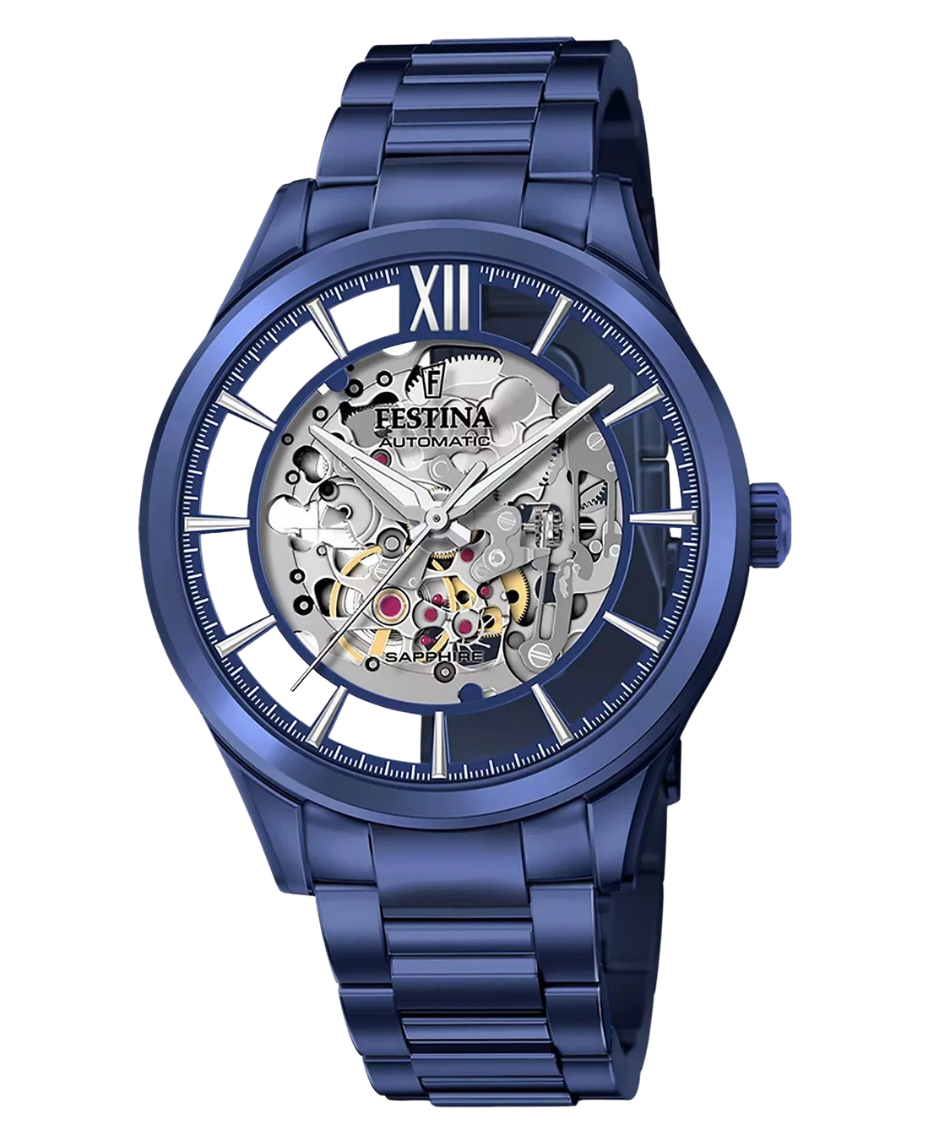 Festina Automatic F20631/1 reloj hombre acero inoxidable esfera azul automático