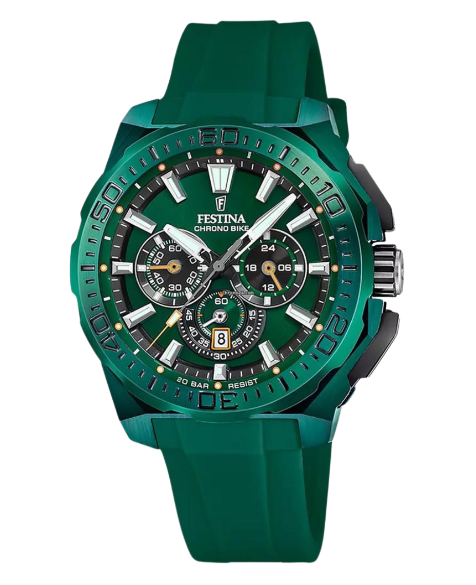 Festina Chrono Bike F20730/1 reloj hombre acero verde cronógrafo deportivo