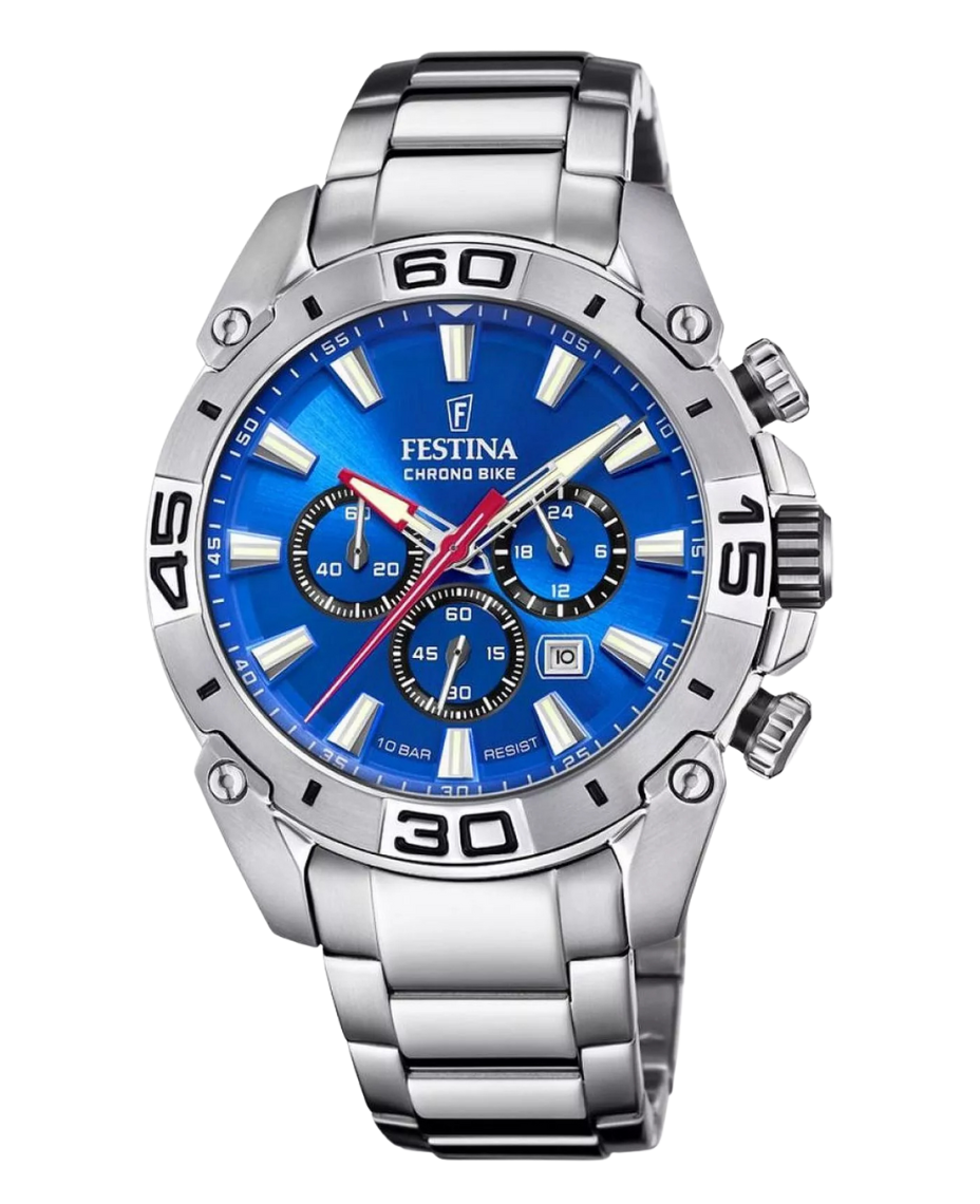 Festina Chrono Bike F20543/2 reloj hombre acero cronógrafo esfera azul