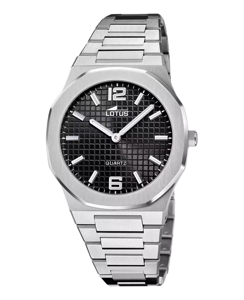 Lotus Excellent 18841/4 reloj hombre acero negro esfera negra