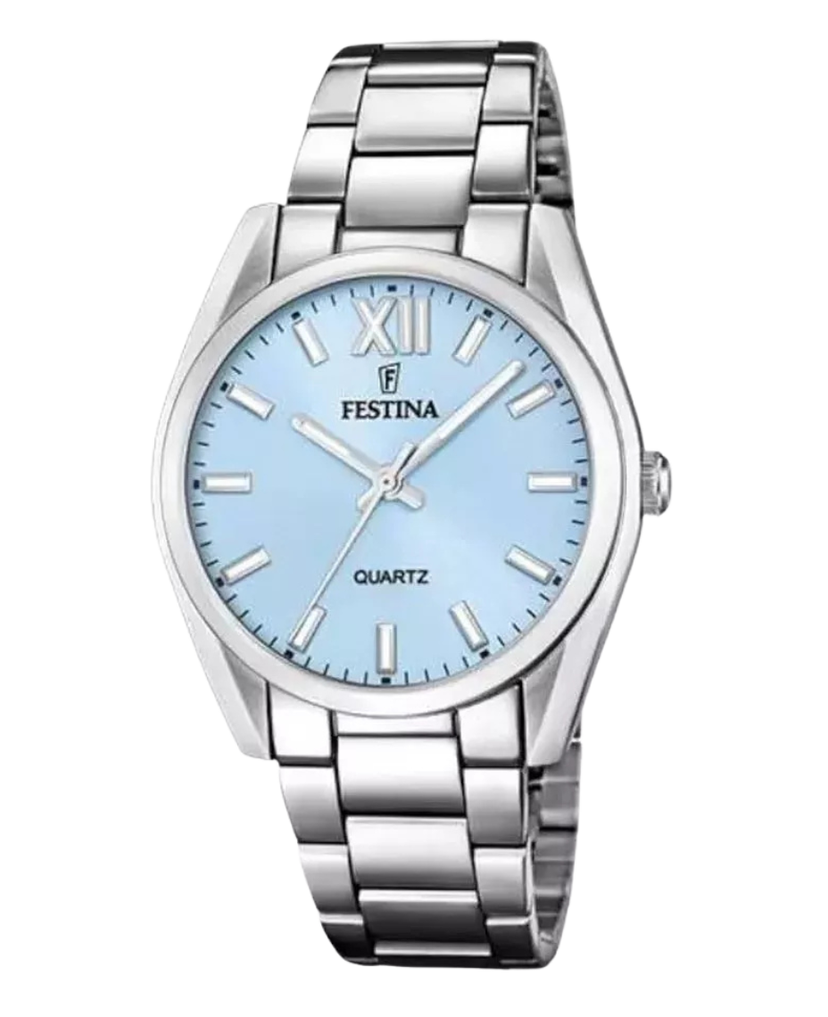 Festina F20622/3 reloj mujer acero inoxidable esfera azul pulsera plateada