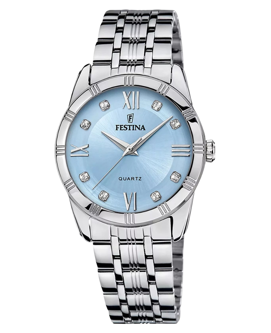 Festina Mademoiselle F16940/E reloj mujer acero azul plateado elegante deportivo
