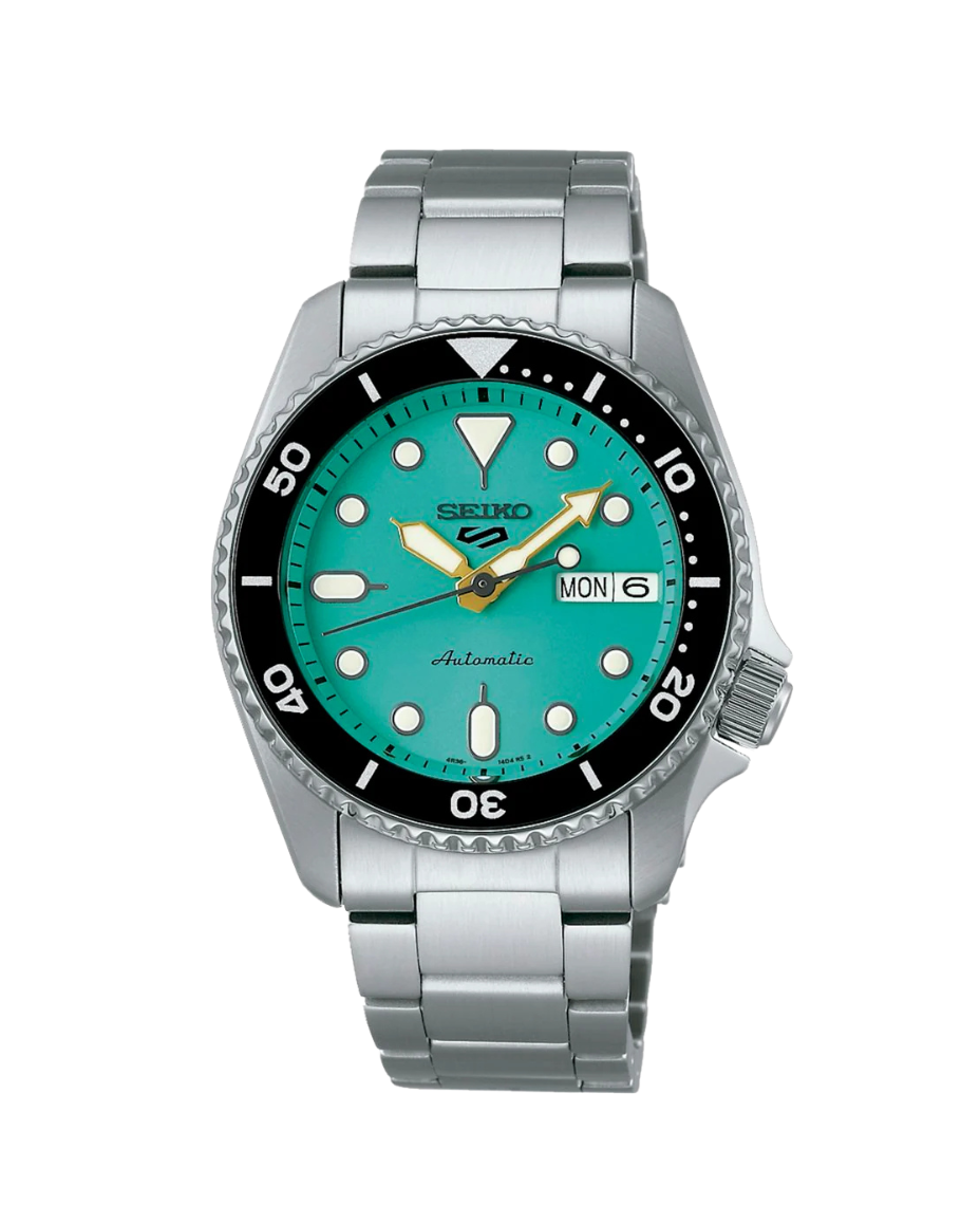 Seiko 5 Sports Automático SRPK33K1 reloj hombre acero esfera verde 38mm