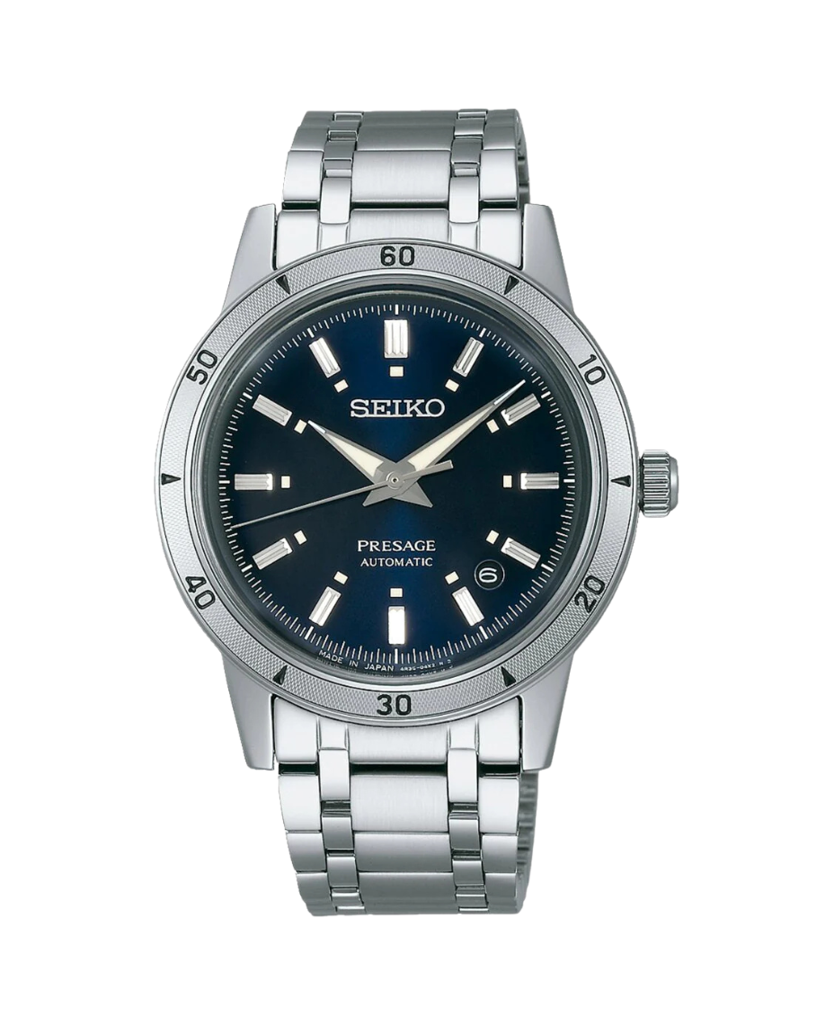 Seiko Presage Style 60's Automático SRPL07J1 reloj hombre acero esfera azul