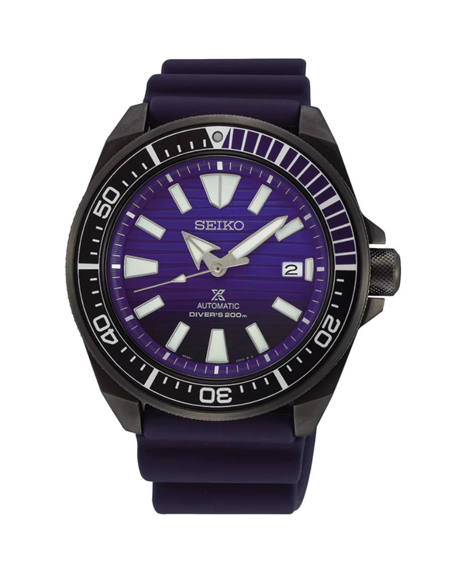 Seiko Prospex Save The Ocean Black Samurai SRPD09K1 reloj hombre acero negro esfera azul
