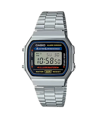 Casio Vintage A168WA-1YES reloj unisex resina plateado estilo retro años 80