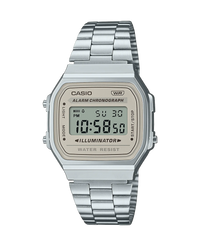 Casio Vintage A168WA-8AYES reloj unisex resina plateado digital retro