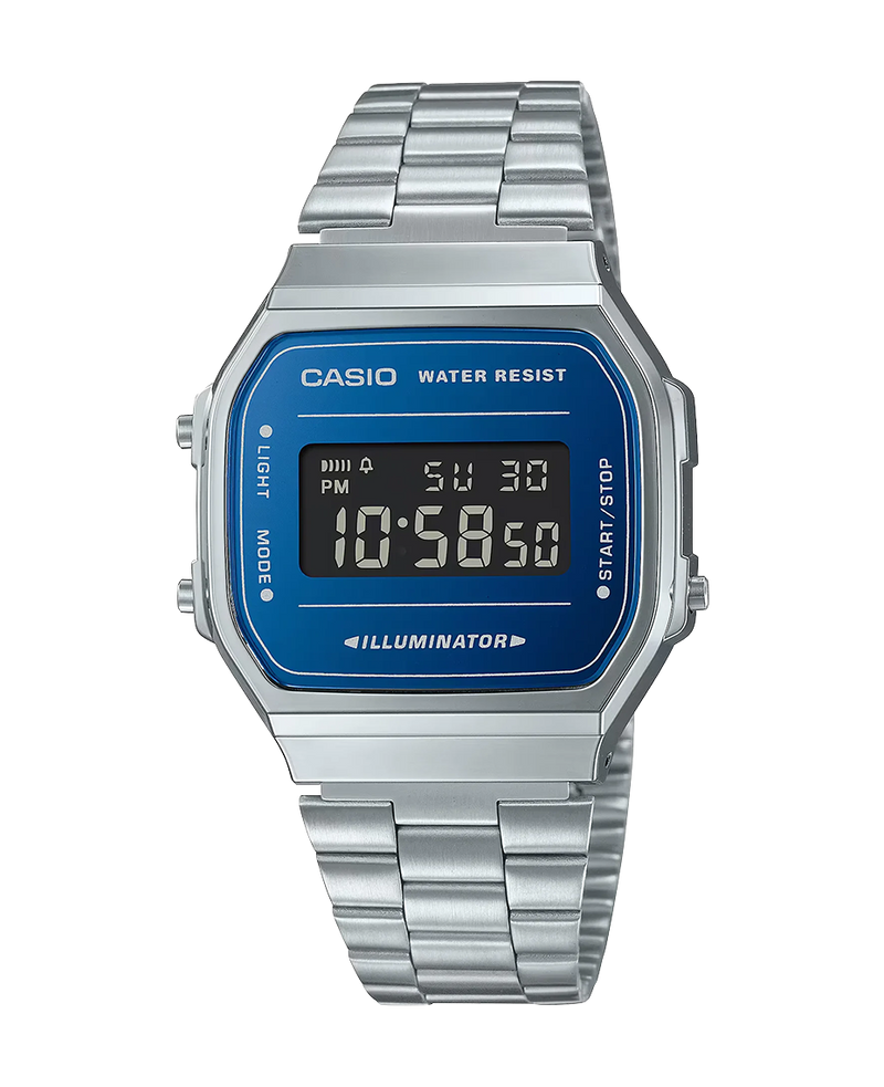 Casio Vintage A168WEM-2BEF reloj unisex resina plateado estilo retro años 80