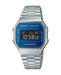 Casio Vintage A168WEM-2BEF reloj unisex resina plateado estilo retro años 80