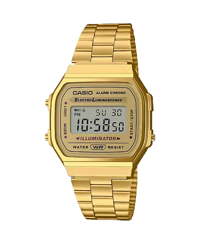 Casio Vintage A168WG-9EF reloj unisex resina dorado retro años 80