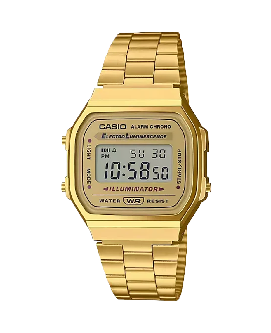 Casio Vintage A168WG-9EF reloj unisex resina dorado retro años 80