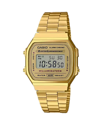 Casio Vintage A168WG-9EF reloj unisex resina dorado retro años 80