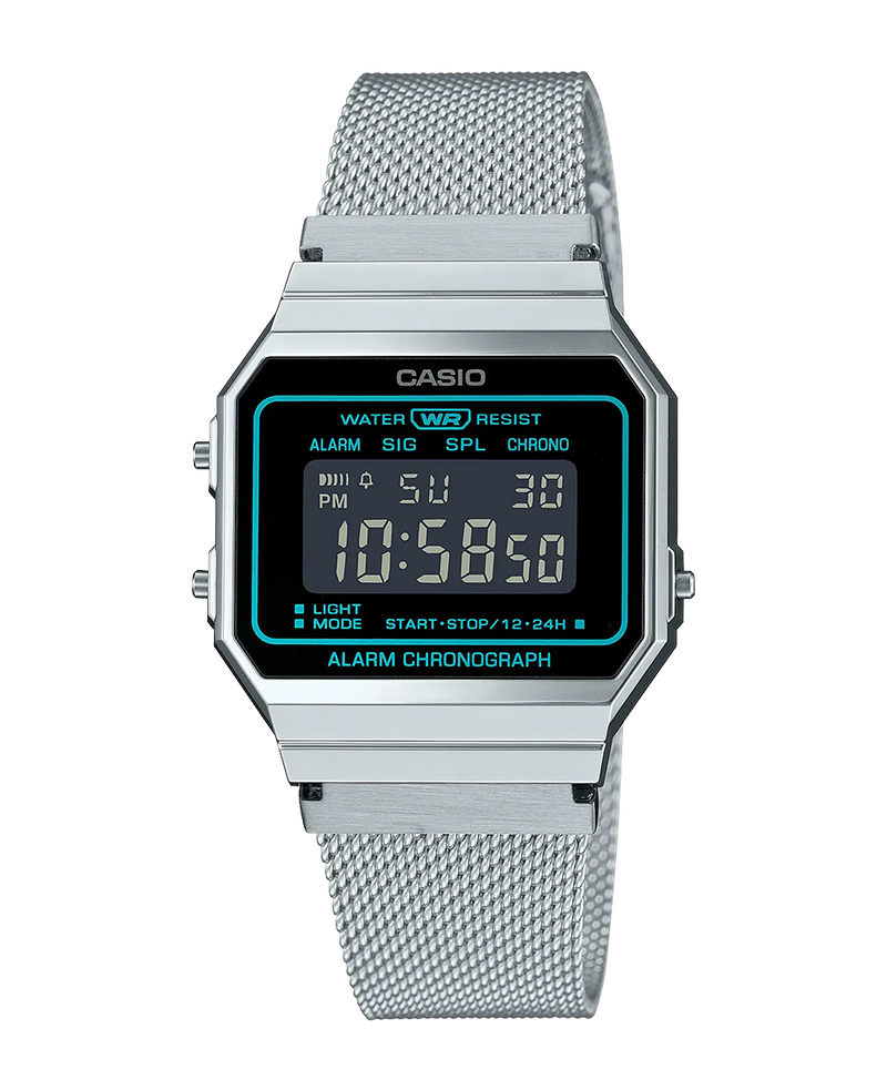 Casio Vintage A700WEMS-1BEF reloj unisex resina plateado