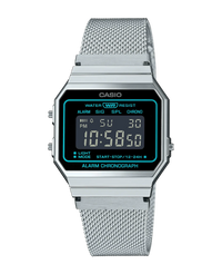 Casio Vintage A700WEMS-1BEF reloj unisex resina plateado