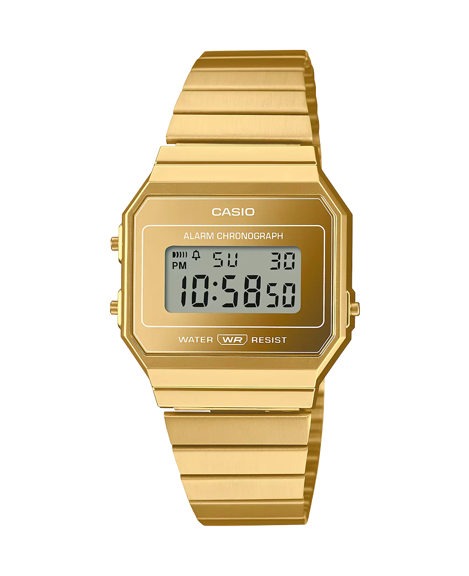 Casio Vintage A700WEVG-9AEF reloj unisex resina dorado retro años 80