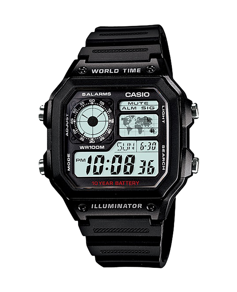 Casio Collection AE-1200WH-1AVEF reloj hombre resina plateado digital deportivo