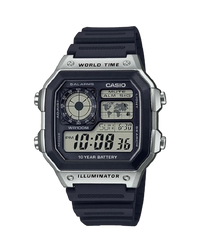 Casio Collection AE-1200WH-1CVEF reloj hombre resina plateado digital