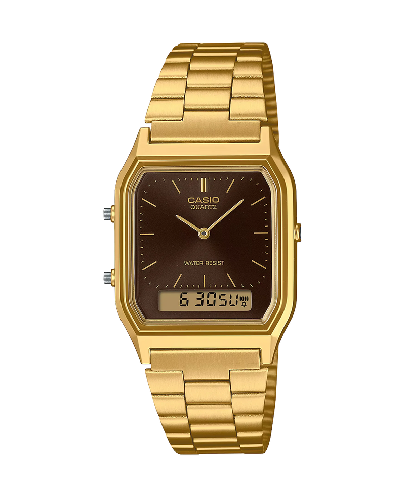 Casio G-Shock AQ-230GA-5AMQYES reloj unisex resina dorado