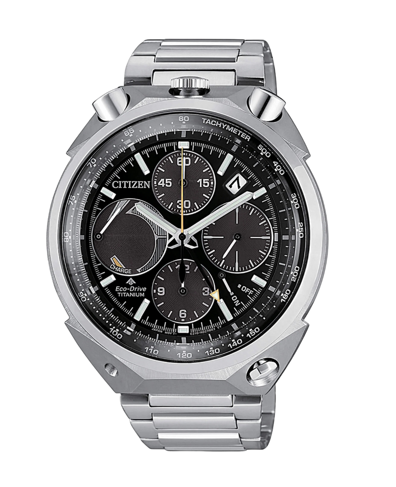 Citizen Super Titanium AV0080-88E reloj hombre titanio negro cronógrafo