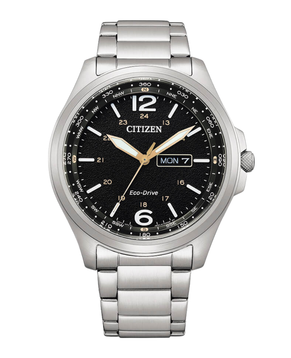 Citizen Eco-Drive AW0110-82E reloj hombre acero negro