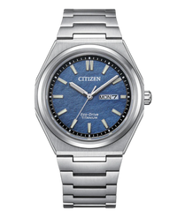 Citizen Super Titanium AW0130-85L reloj hombre titanio esfera azul cristal zafiro
