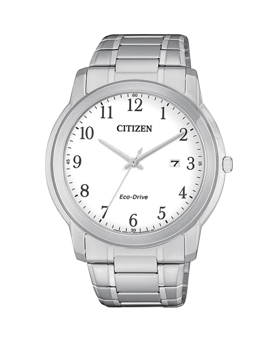 Citizen Eco-Drive AW1211-80A reloj hombre acero esfera blanca 42mm