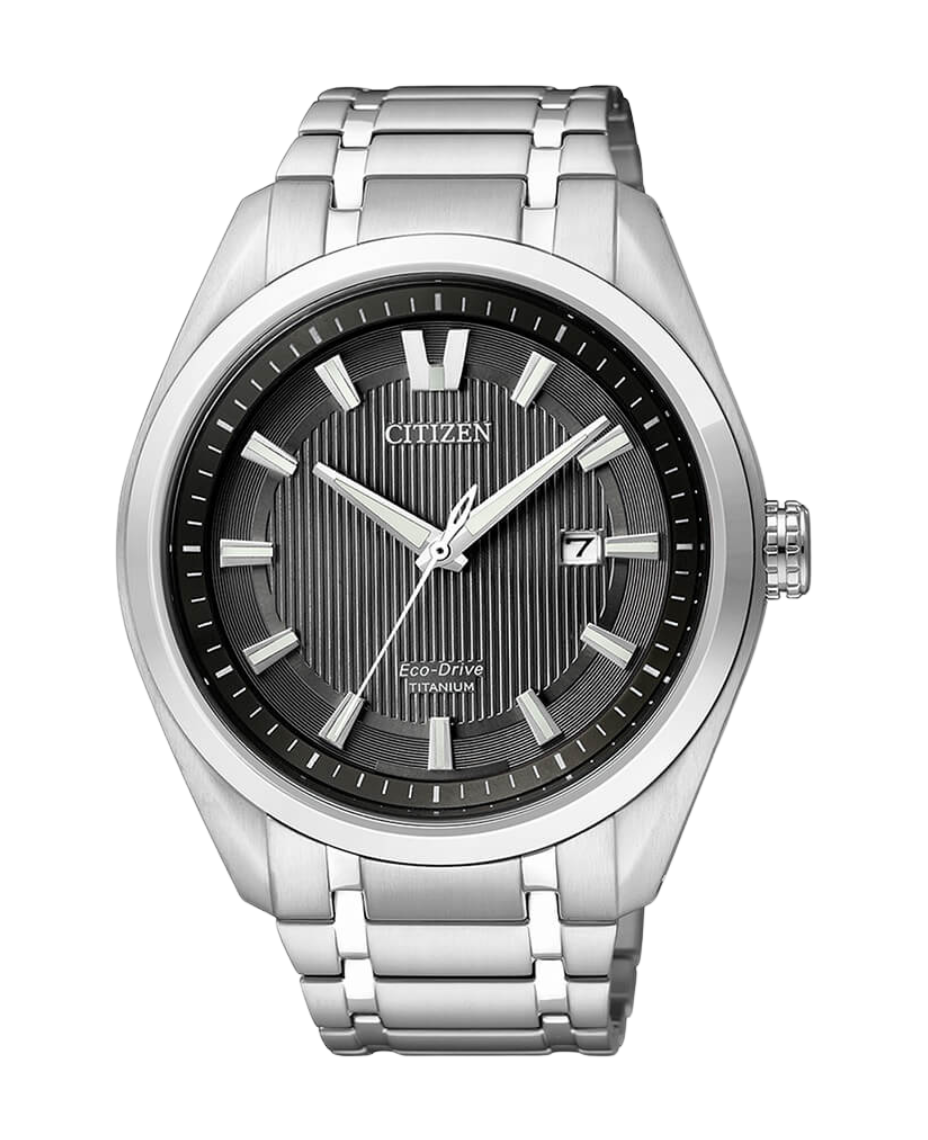 Citizen Super Titanium AW1240-57E reloj hombre titanio negro esfera