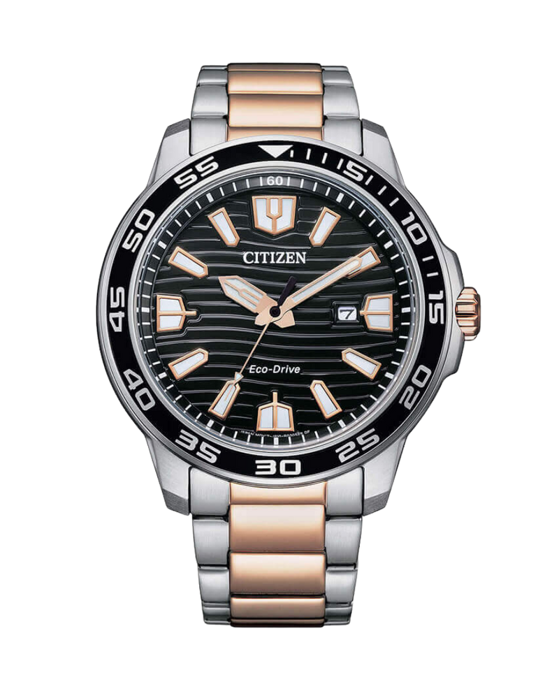 Citizen Eco-Drive AW1524-84E reloj hombre acero negro 45.5mm tecnología solar