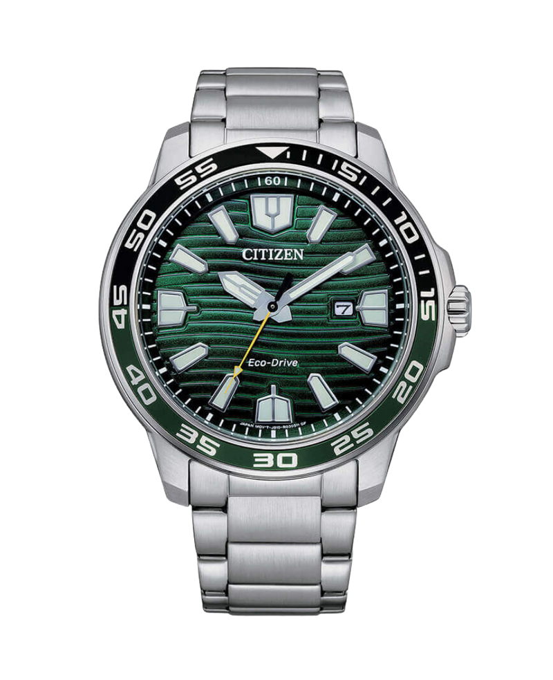 Citizen Eco-Drive AW1526-89X reloj hombre acero esfera verde