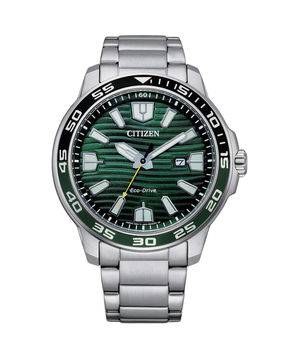 Citizen Eco-Drive AW1526-89X reloj hombre acero esfera verde