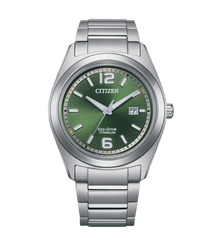Citizen Super Titanium AW1641-81X reloj hombre titanio esfera verde