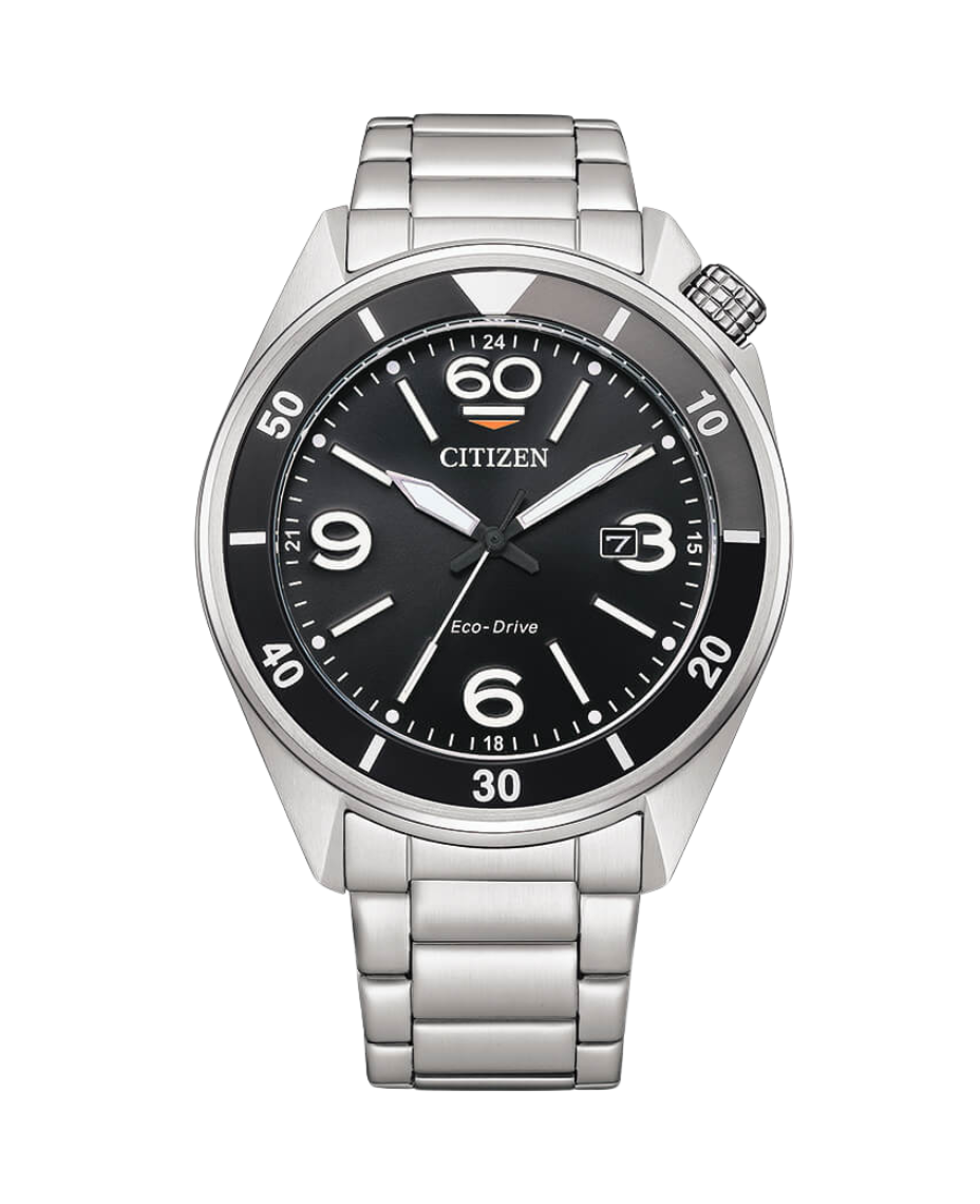 Citizen Eco-Drive AW1710-80E reloj hombre acero negro