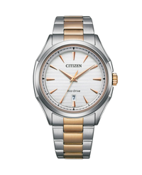 Citizen Eco-Drive AW1756-89A reloj hombre acero bicolor oro esfera blanca