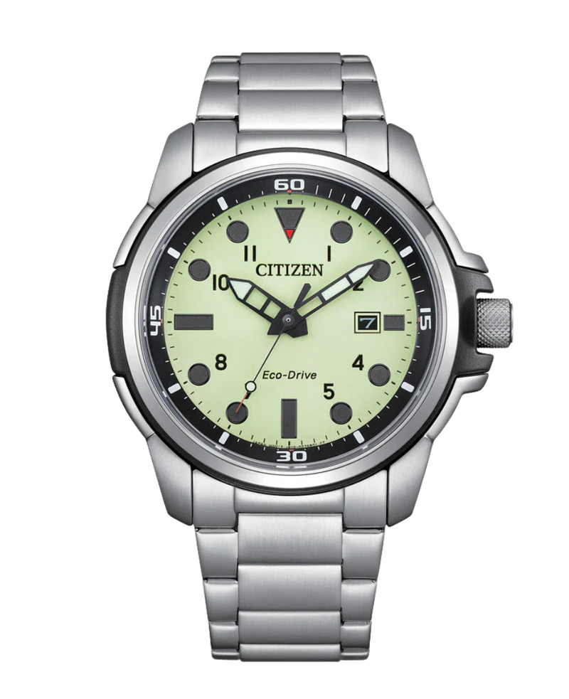Citizen Eco-Drive AW1800-89X reloj hombre acero esfera verde