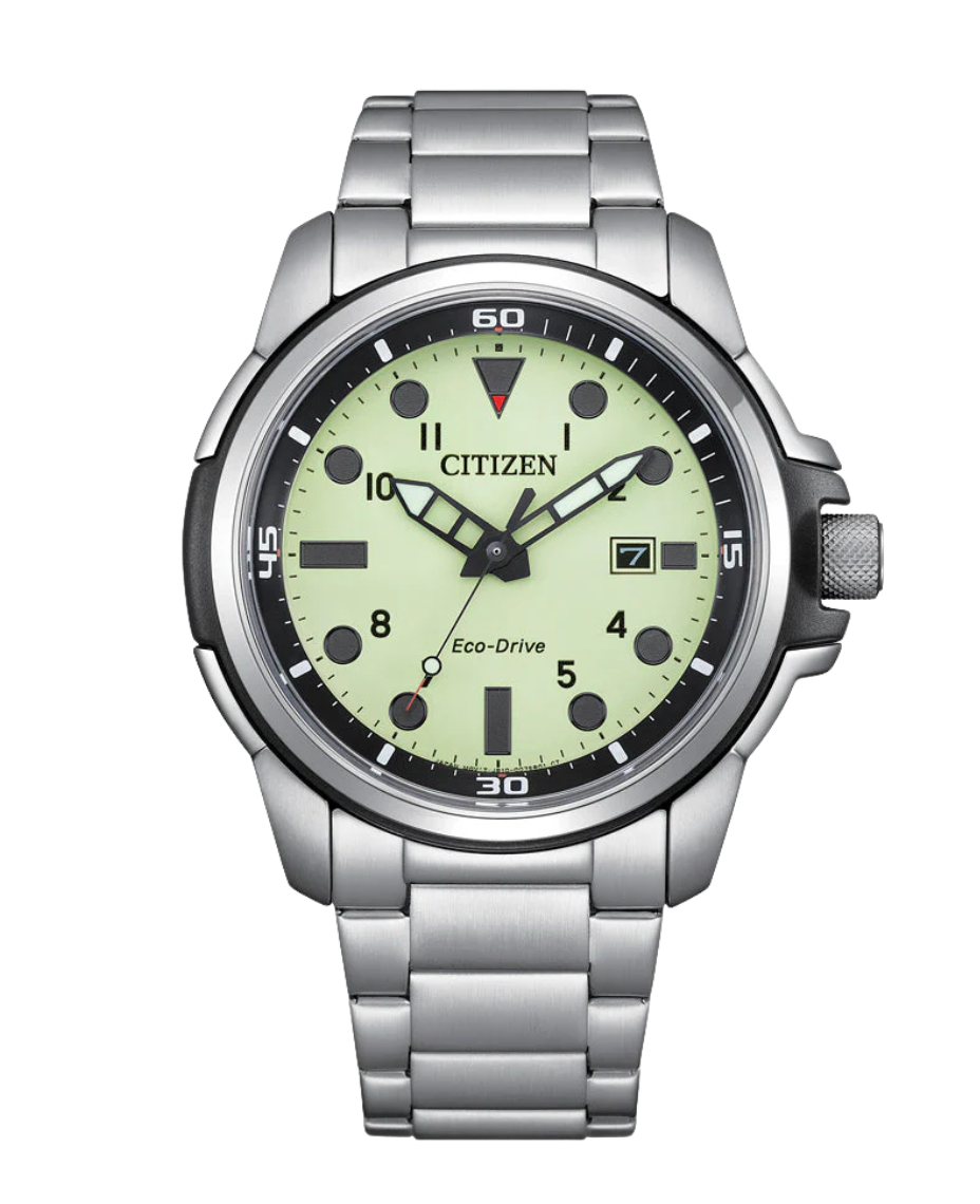 Citizen Eco-Drive AW1800-89X reloj hombre acero esfera verde