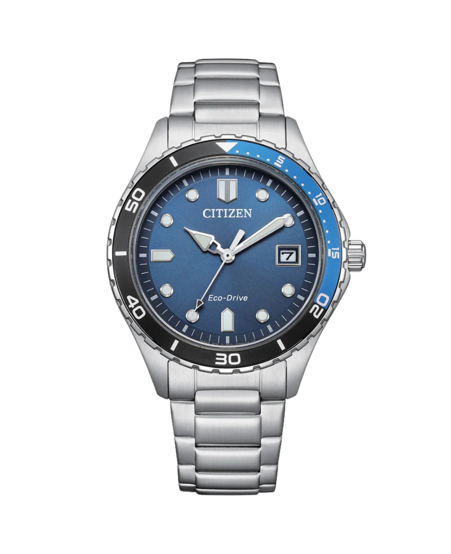 Citizen Eco-Drive AW1821-89L reloj unisex acero esfera azul