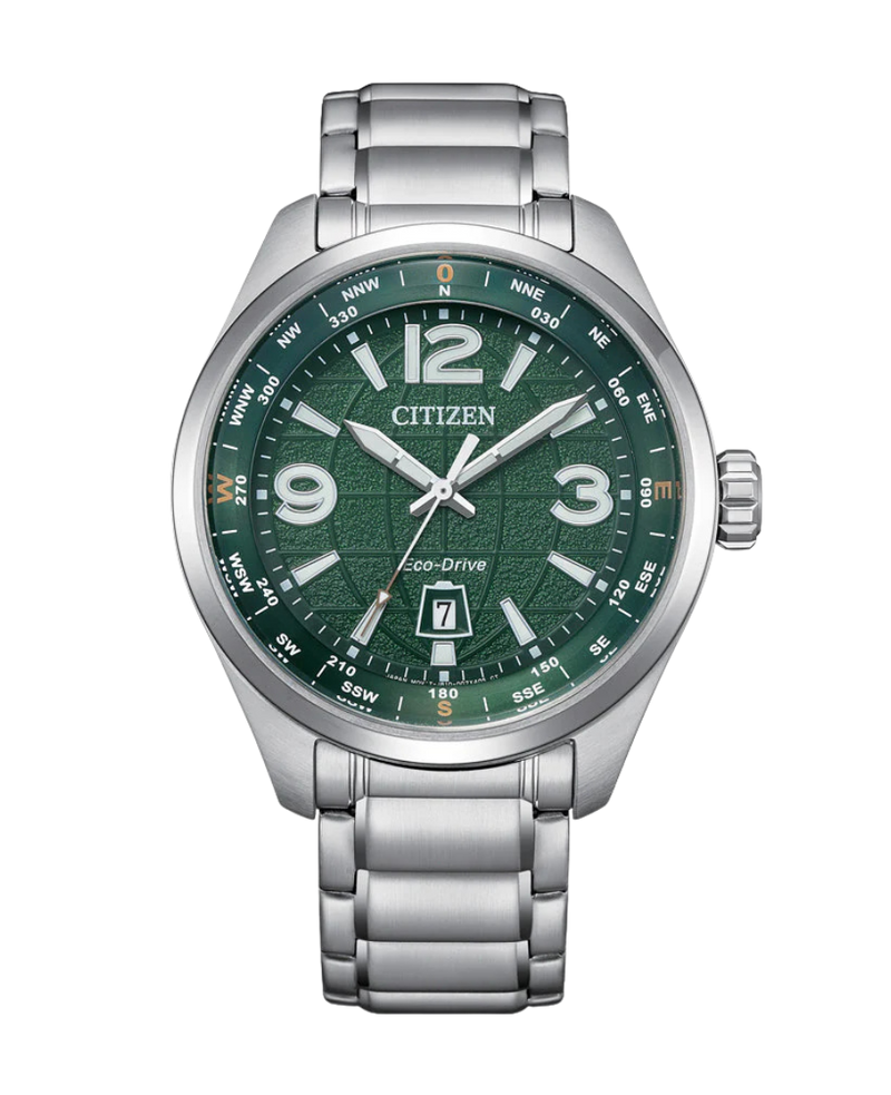 Citizen Eco-Drive AW1830-88X reloj hombre acero esfera verde