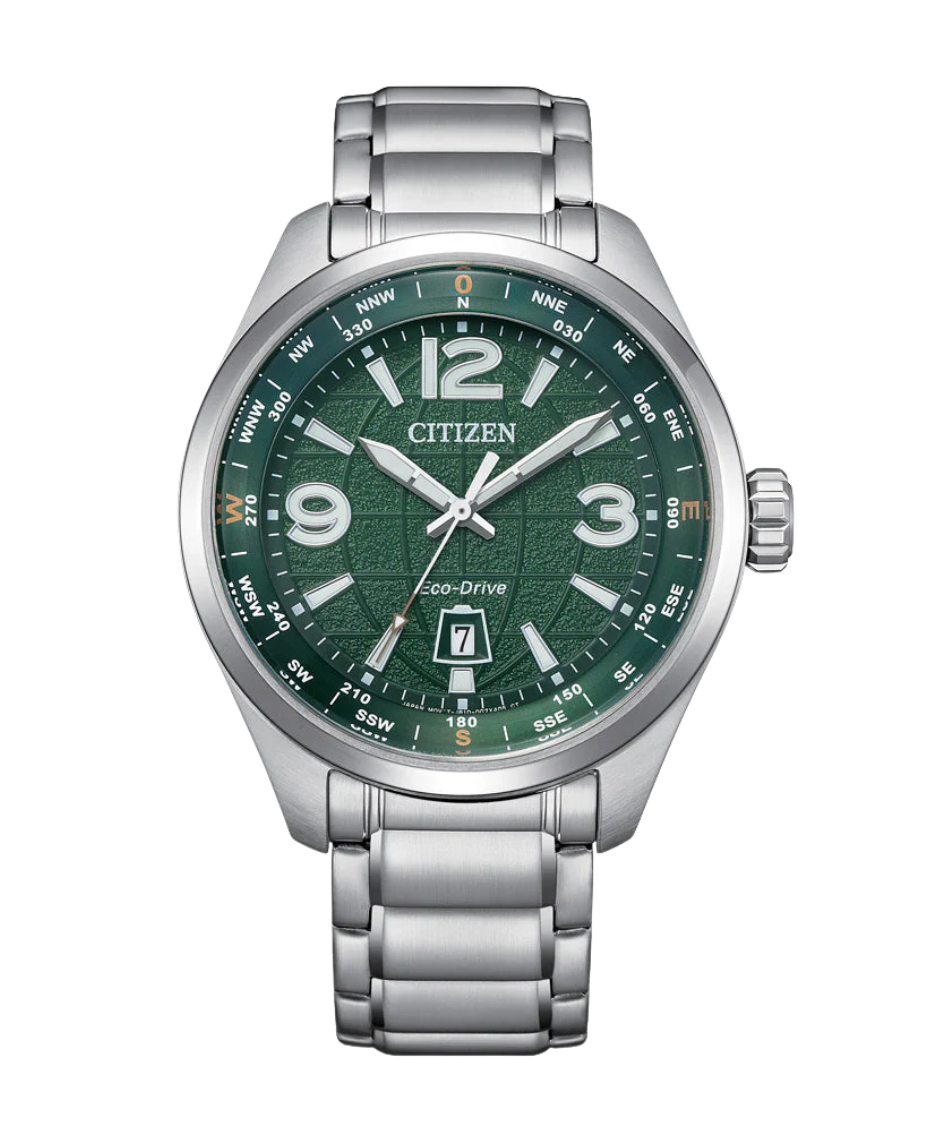 Citizen Eco-Drive AW1830-88X reloj hombre acero esfera verde