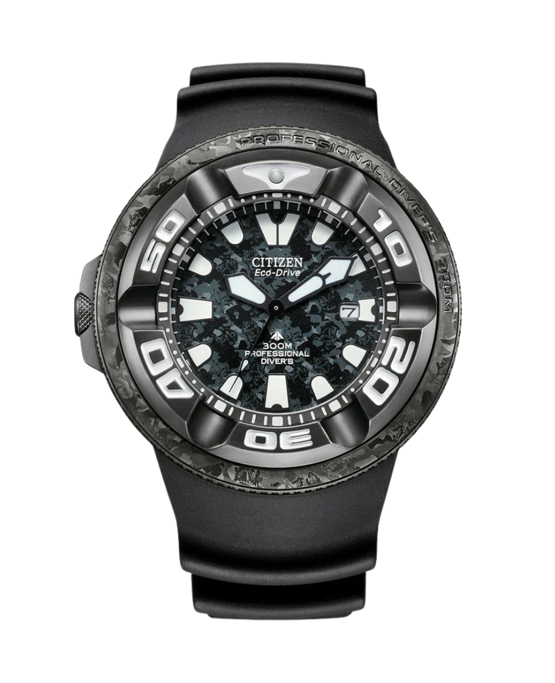 Citizen Promaster BJ8056-01E reloj hombre acero negro con correa caucho