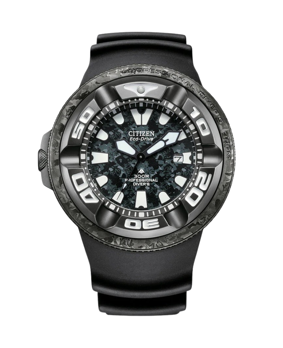 Citizen Promaster BJ8056-01E reloj hombre acero negro con correa caucho