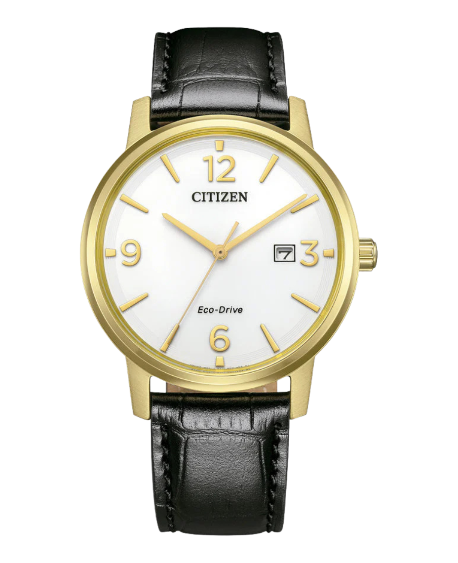 Citizen Eco-Drive BM6756-01A reloj hombre acero chapado oro esfera blanca